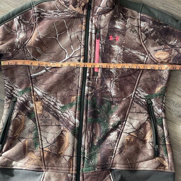 Under Armour Fleece Jacket Womens Size L Ayton Realtree Camo UA Storm Full Zip - Picture 11 of 15